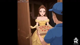 Belle beauty and the beast - pizza delivery doggystyle thumbnail