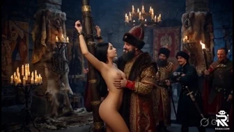 Russian role-play - Ivan the terrible  and his cronies capture a peasant girl thumbnail