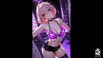 GOTH pink hair girl removes shirt thumbnail