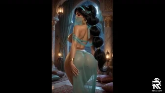 Princess jasmine in a face veil showing off her curves thumbnail