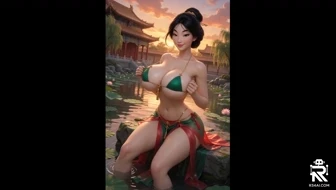 Mulan with gigantic breasts, thumbnail
