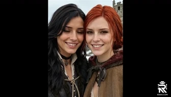 Fake AI Yennefer and Triss from The Witcher 3 Sharing a Cock thumbnail