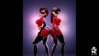 Elastigirl & Violet shaking ass thumbnail