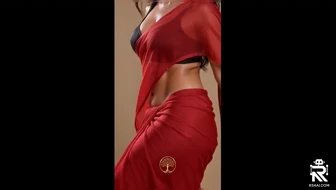 Sheer Red Saree Temptation | Created with EdenLux AI thumbnail