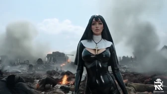 Latex Nun Centaur on a Battlefield thumbnail