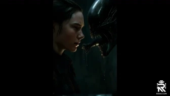 Xenomorph tongue kissing thumbnail