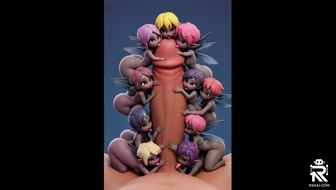 Nine fairies licking a penis 썸네일