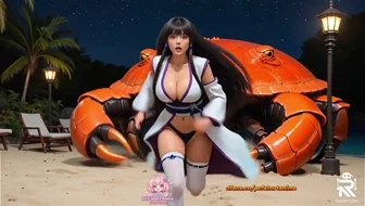 Freezing Astaroth is having sex with crab monsters (Combatants Will Be Dispatched!) thumbnail