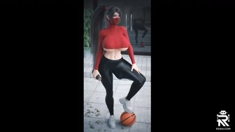 Momiji caressing own bulge (Futa) thumbnail