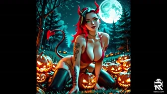 Rose celebrating Halloween thumbnail
