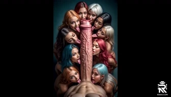 Ten women licking giant penis thumbnail