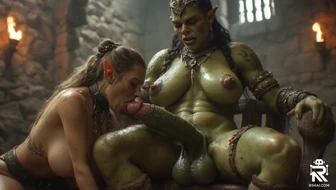 Succubi and Orc Futa vs Elven royalty thumbnail