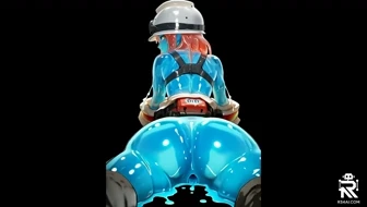 Slime girl expanding and shrinking ass thumbnail