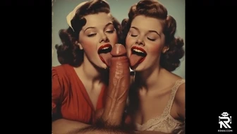 Colorized 1920s lickjob & wank thumbnail