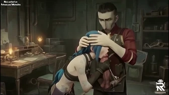 Arcane Jinx and Silco Handjob/Deepthroat thumbnail