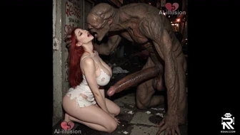 Holly ran into a monster (AI-generated) (No live-action) (NSFW) (fully voice) thumbnail