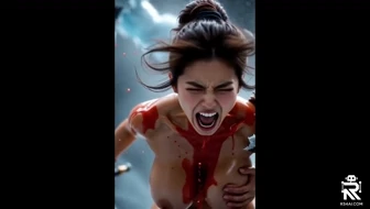 MEGATON GIRL ; Grok imagine RYONA & HEROIN PINCH AI movie thumbnail